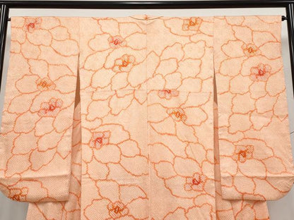 平和屋着物●極上　振袖　総絞り　花尽くし　肉桂色　逸品　CYAA4355s6