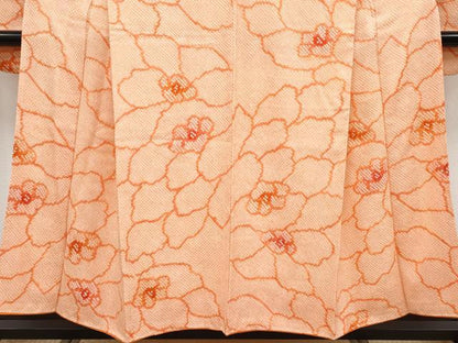 平和屋着物●極上　振袖　総絞り　花尽くし　肉桂色　逸品　CYAA4355s6