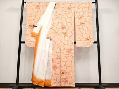 平和屋着物●極上　振袖　総絞り　花尽くし　肉桂色　逸品　CYAA4355s6