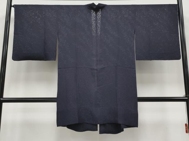 平和屋着物∞極上　スリーシーズン　春夏秋　塵除け　道中着　ロング丈　花唐草紋紗　黒紅色地　逸品　未使用　CYAA4362s6