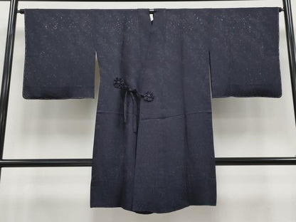 平和屋着物∞極上　スリーシーズン　春夏秋　塵除け　道中着　ロング丈　花唐草紋紗　黒紅色地　逸品　未使用　CYAA4362s6
