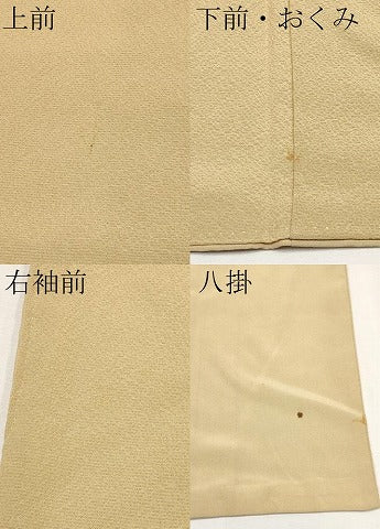 平和屋着物●極上　色無地　丁子色　逸品　CYAA4366s6