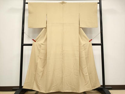 平和屋着物●極上　色無地　丁子色　逸品　CYAA4366s6