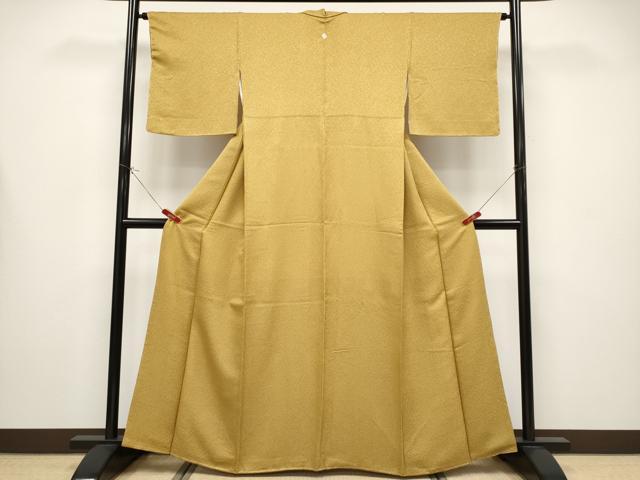 平和屋着物●極上　色無地　 黄橡色地　逸品　未使用　CYAA4367s6