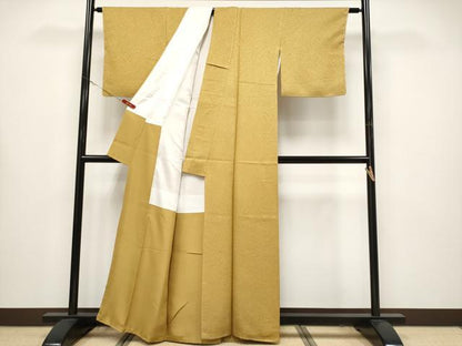 平和屋着物●極上　色無地　 黄橡色地　逸品　未使用　CYAA4367s6