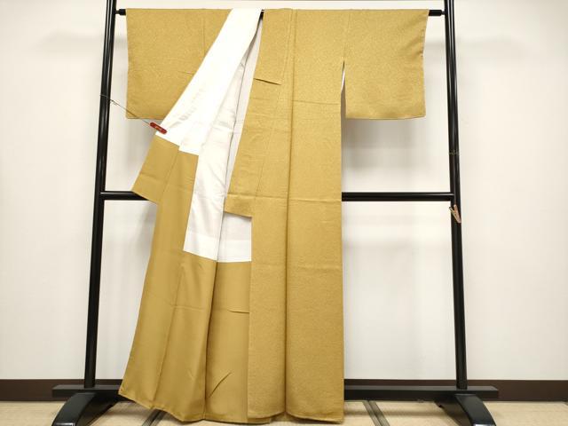 平和屋着物●極上　色無地　 黄橡色地　逸品　未使用　CYAA4367s6