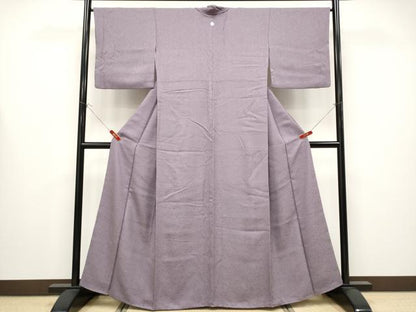 平和屋着物●極上　色無地　霞地紋　浅紫色　逸品　CYAA4377s6
