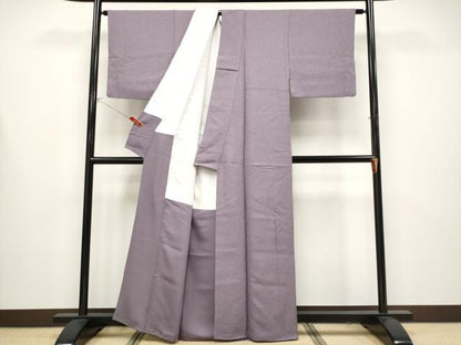 平和屋着物●極上　色無地　霞地紋　浅紫色　逸品　CYAA4377s6