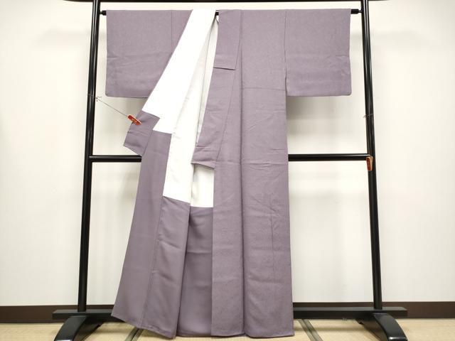 平和屋着物●極上　色無地　霞地紋　浅紫色　逸品　CYAA4377s6