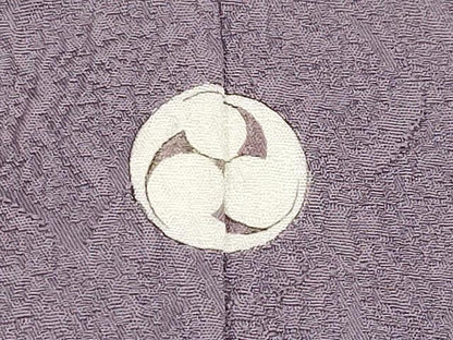 平和屋着物●極上　色無地　霞地紋　浅紫色　逸品　CYAA4377s6