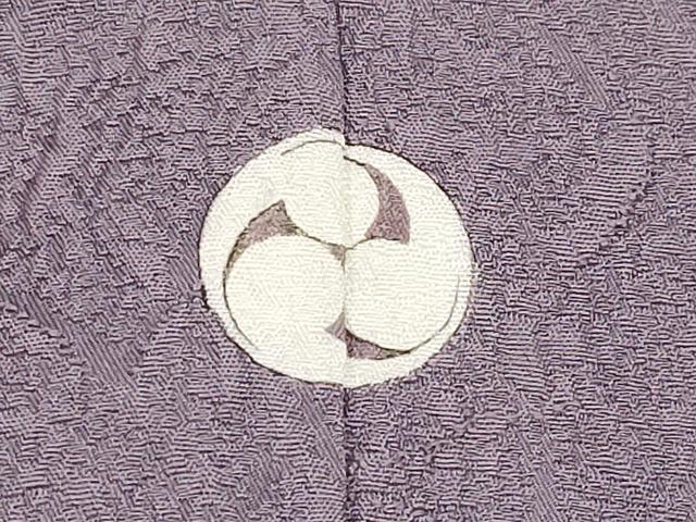 平和屋着物●極上　色無地　霞地紋　浅紫色　逸品　CYAA4377s6