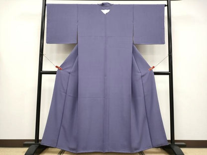 平和屋着物●極上　色無地　濃鼠色　逸品　未使用　CYAA4378s6