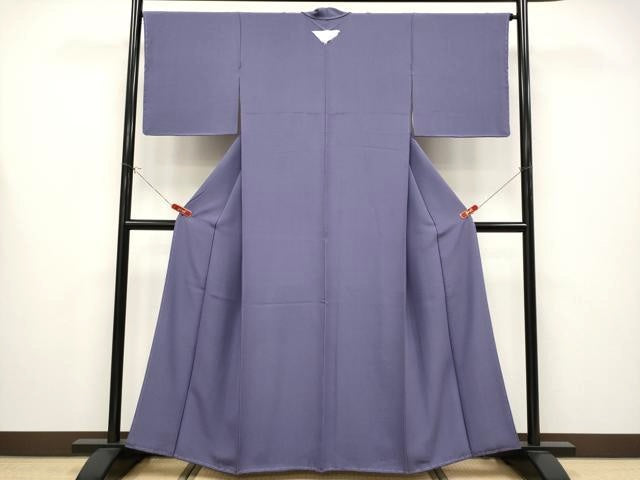 平和屋着物●極上　色無地　濃鼠色　逸品　未使用　CYAA4378s6