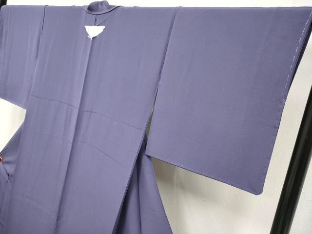 平和屋着物●極上　色無地　濃鼠色　逸品　未使用　CYAA4378s6