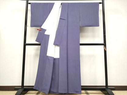 平和屋着物●極上　色無地　濃鼠色　逸品　未使用　CYAA4378s6