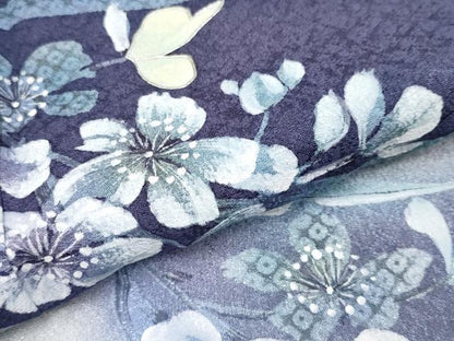 平和屋着物●極上　訪問着　手描き　枝花文　暈し染め　銀彩　逸品　CYAA4382s6