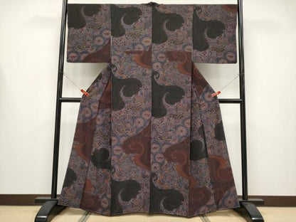平和屋本店●極上　前田仁仙　仁仙更紗　小紋　花鳥文　逸品　未使用　CYAA4386s6