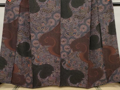平和屋本店●極上　前田仁仙　仁仙更紗　小紋　花鳥文　逸品　未使用　CYAA4386s6