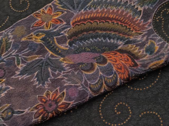 平和屋本店●極上　前田仁仙　仁仙更紗　小紋　花鳥文　逸品　未使用　CYAA4386s6