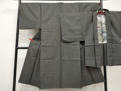 平和屋着物●極上　男性　紬　アンサンブル　亀甲柄　逸品　未使用　CYAA4393s6