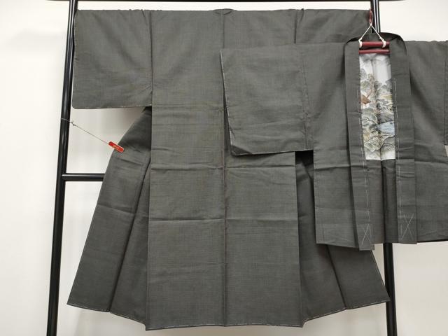 平和屋着物●極上　男性　紬　アンサンブル　亀甲柄　逸品　未使用　CYAA4393s6