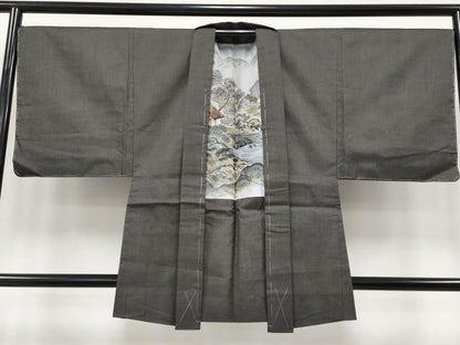 平和屋着物●極上　男性　紬　アンサンブル　亀甲柄　逸品　未使用　CYAA4393s6
