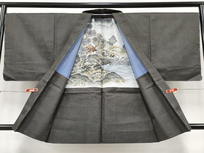 平和屋着物●極上　男性　紬　アンサンブル　亀甲柄　逸品　未使用　CYAA4393s6