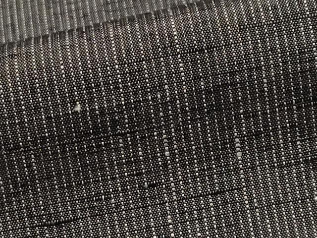 平和屋着物●極上　男性　紬　アンサンブル　縞　黒橡色　逸品　CYAA4394s6