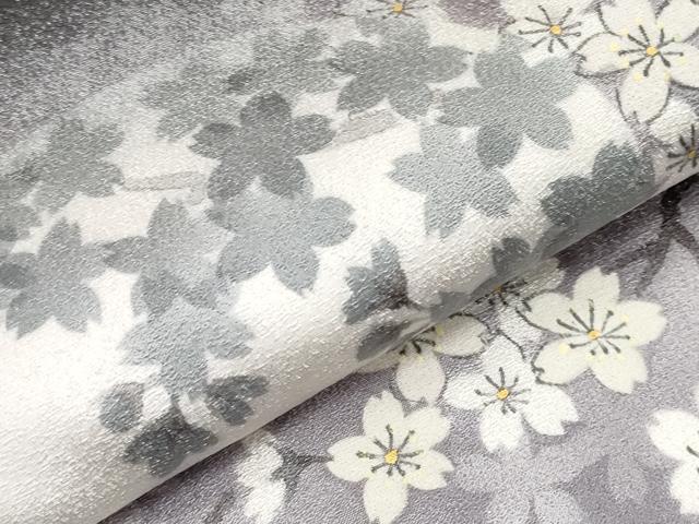 平和屋着物●極上　洛楽人工房　九寸名古屋帯　満月に桜　銀通し地　濃紺地　逸品　未使用　CYAA4410s6