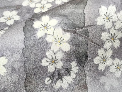 平和屋着物●極上　洛楽人工房　九寸名古屋帯　満月に桜　銀通し地　濃紺地　逸品　未使用　CYAA4410s6