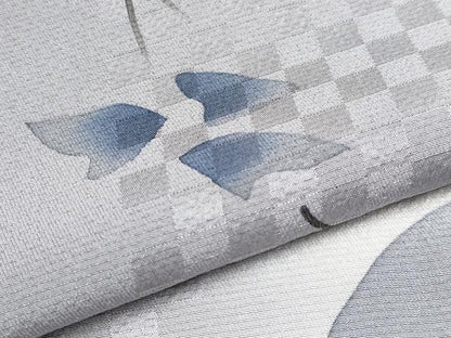 平和屋着物●極上　小紋　手描き　枝葉文　シルエット　暈し染め　逸品　未使用　CYAA4429s6
