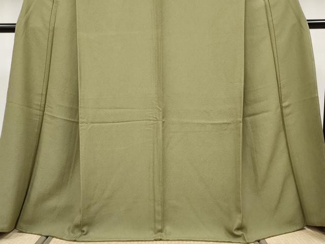 平和屋着物●極上　色無地　国防色　逸品　未使用　CYAA4436s6