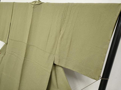 平和屋着物●極上　色無地　国防色　逸品　未使用　CYAA4436s6