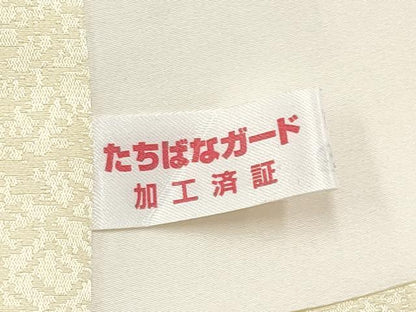 平和屋着物●極上　訪問着　辻が花　暈し染め　銀通し地　鳥の子色地　逸品　未使用　CYAA4445s6