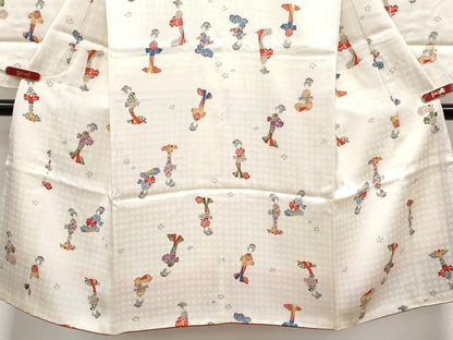 平和屋着物[]極上　七五三　女の子　7歳　祝着　人物文　白地　逸品　CYAA4451s6