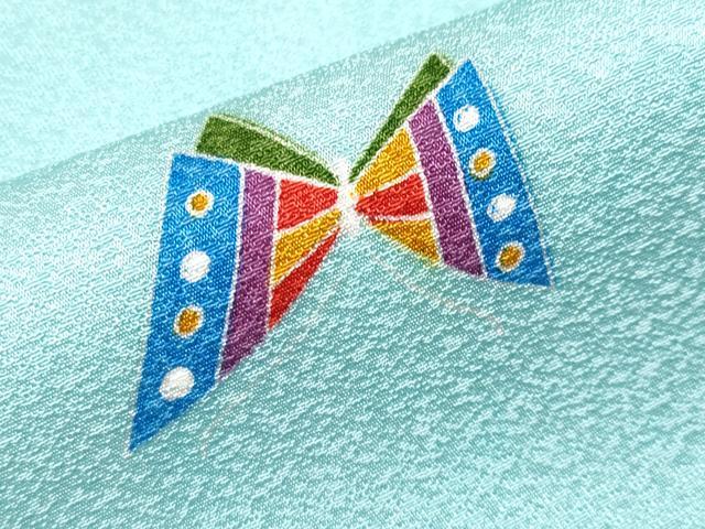 平和屋着物∵極上 女の子 十三参り 子供 祝着 舞蝶文 瓶覗色地 逸品 CYAA4452s6