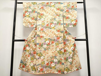 平和屋着物[]極上　七五三　女の子　7歳　祝着　草花文　金彩　逸品　CYAA4453s6