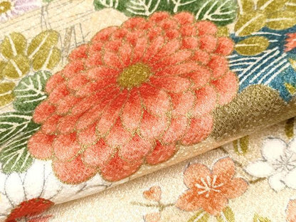 平和屋着物[]極上　七五三　女の子　7歳　祝着　草花文　金彩　逸品　CYAA4453s6