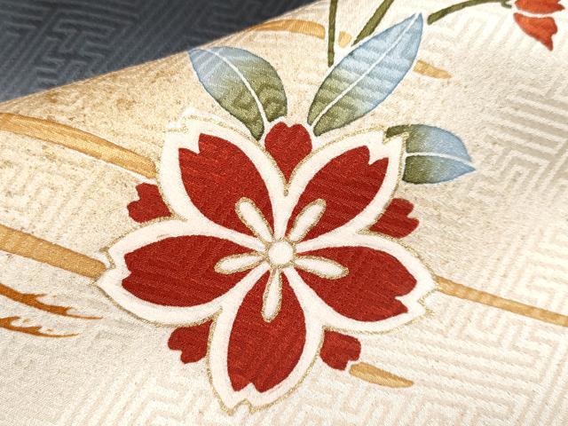 平和屋着物∵極上 女の子 十三参り 子供 祝着 駒刺繍 飛鶴枝垂れ花文 暈し染め 黒地 逸品 CYAA4456s6