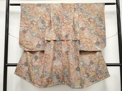 平和屋着物[]極上　七五三　女の子　7歳　祝着　辻が花　紅鳶色地　逸品　未使用　CYAA4465s6