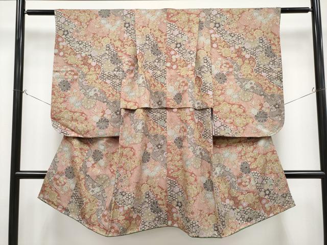 平和屋着物[]極上 七五三 女の子 7歳 祝着 辻が花 紅鳶色地 逸品 未使用 CYAA4465s6