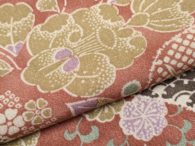 平和屋着物[]極上　七五三　女の子　7歳　祝着　辻が花　紅鳶色地　逸品　未使用　CYAA4465s6