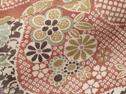 平和屋着物[]極上　七五三　女の子　7歳　祝着　辻が花　紅鳶色地　逸品　未使用　CYAA4465s6