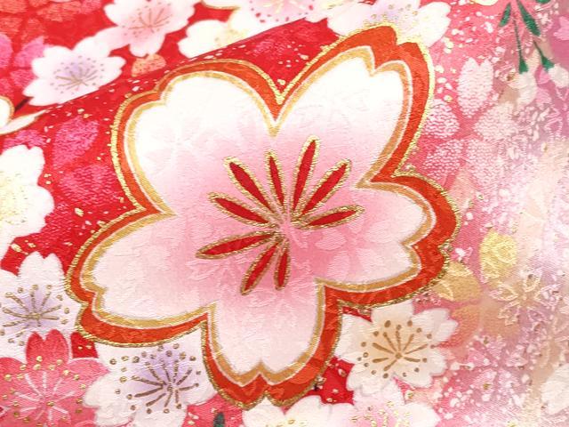 平和屋着物[]極上　七五三　女の子　3歳　祝着・長襦袢セット　鞠花文　金彩　逸品　未使用　CYAA4469s6