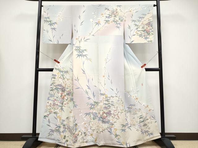 平和屋本店●極上 訪問着 友禅 作家物 御所解文 暈し染め 逸品 未使用 CYAA4471s6
