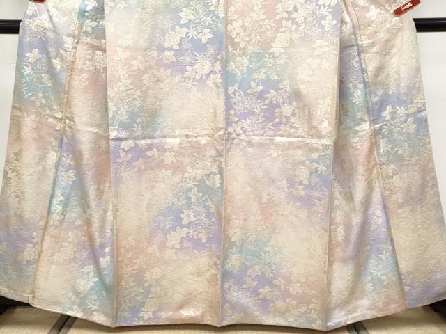 平和屋本店●極上 小紋 枝花文 暈し染め 金彩 逸品 未使用 CYAA4476s6