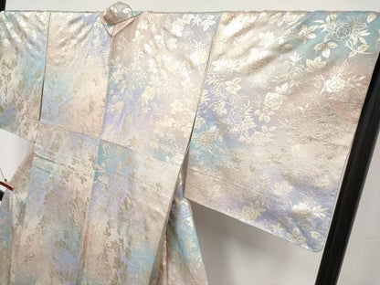 平和屋本店●極上 小紋 枝花文 暈し染め 金彩 逸品 未使用 CYAA4476s6