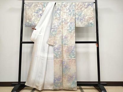 平和屋本店●極上 小紋 枝花文 暈し染め 金彩 逸品 未使用 CYAA4476s6
