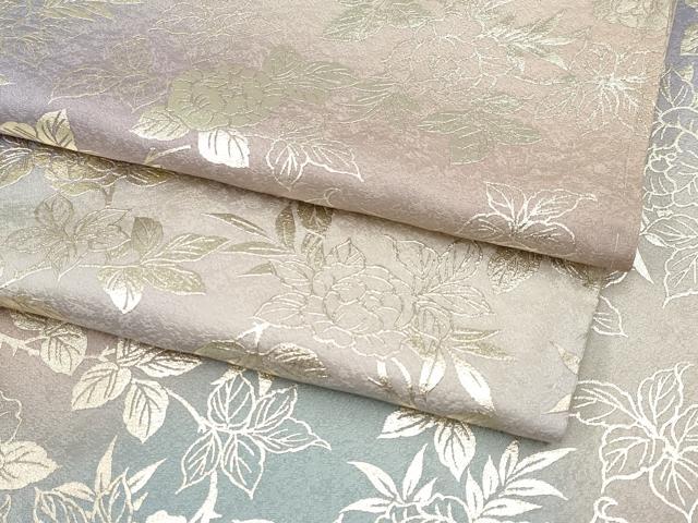平和屋本店●極上 小紋 枝花文 暈し染め 金彩 逸品 未使用 CYAA4476s6