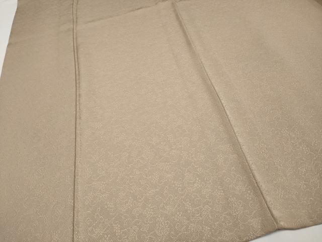 平和屋着物▽極上 お召 単衣 色無地 葡萄唐草地紋 白茶色地 逸品 CYAA4478s6